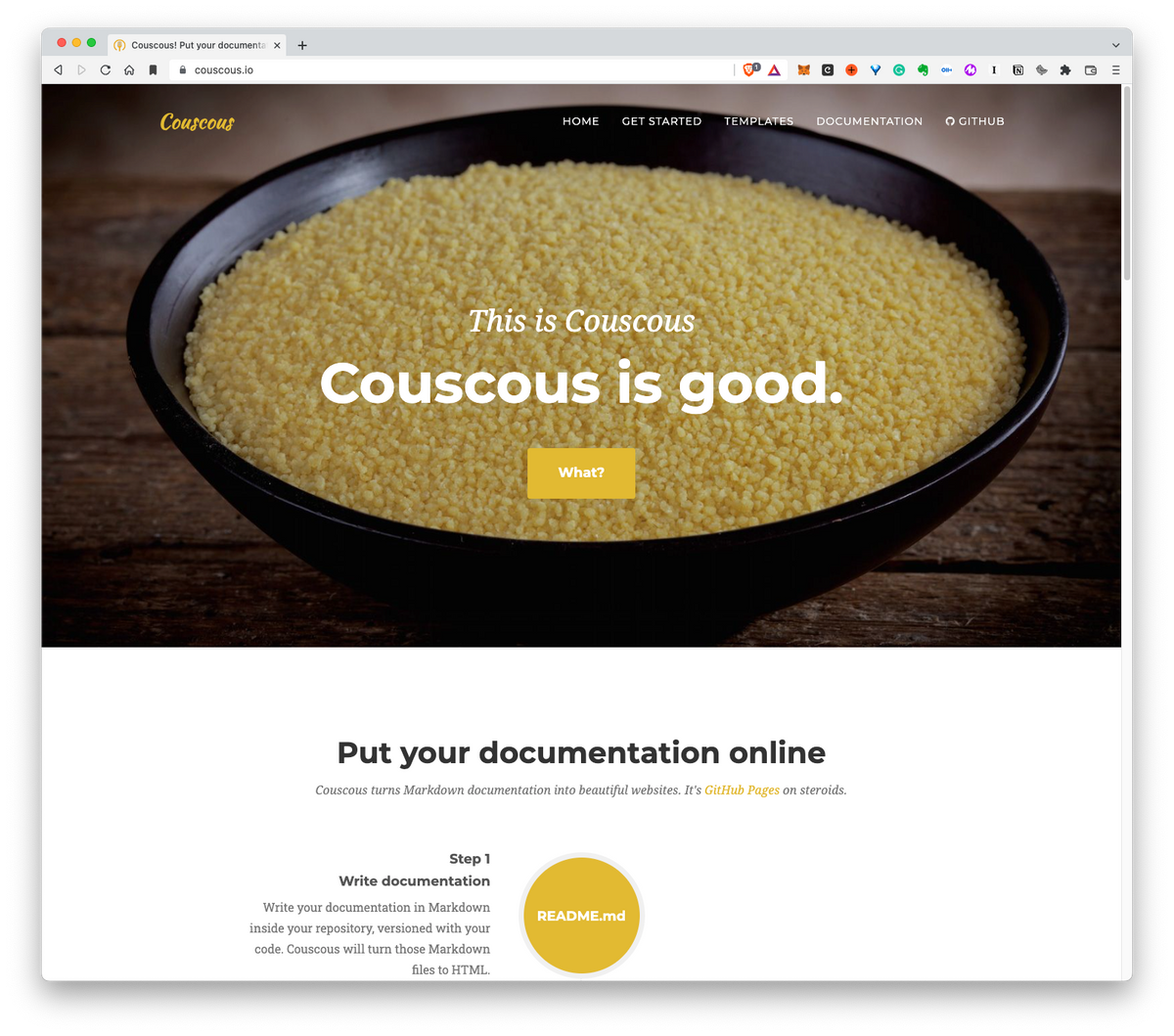 Couscous - Put your documentation online. 