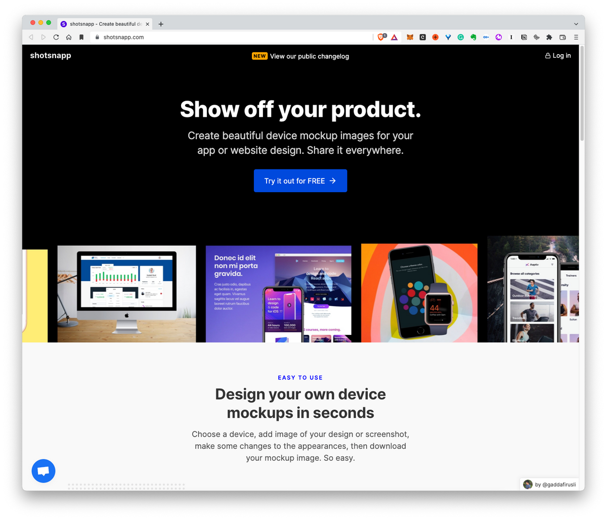 Shotsnapp: Design your own device mockups in seconds.