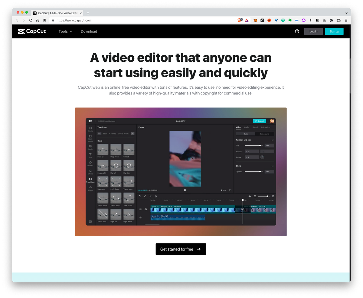 Capcut: Spark Your Creativity. A free all-in-one video editing solution for everyone, everywhere.